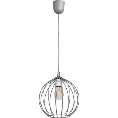 Helam MERCURE Plafonnier Wire Frame Gris 24cm