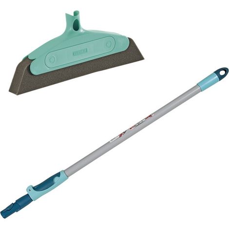 Leifheit 45042 Schaumstoffbesen Classic + 56673 Teleskopstiel Teleskopstange