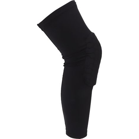 Genouillère de sport noire en polyester souple et flexible, ergonomique, portable, avec compression et protection pour hommes et femmes, taille XL. (1/5)