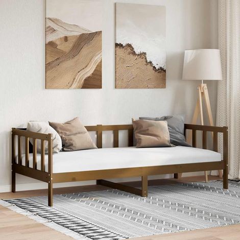 Tagesbett Honigbraun Massivholz Kiefer 90x200 cm (1/4)