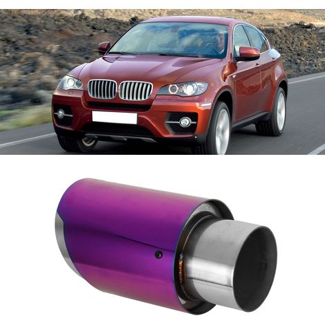 Embout de pot d'échappement universel violet coloré soudé 2,48-3,50 pouces (1/4)