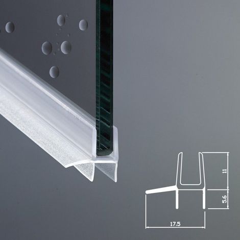 Guarnizione Box Doccia con Gocciolatoio Vetro 6mm EC-848 (1/3)