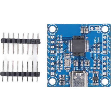 USB-zu-4-Wege-TTL-Modul CH9344, 12 Mbit/s Baudrate, UART-Seriell-Port-Modul, UART-Transceiver, 3,3 V (1/4)