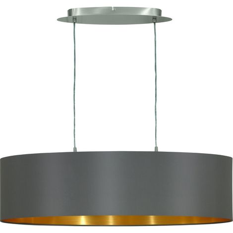 Lampe suspendue ovale Maserlo nickel - 55271