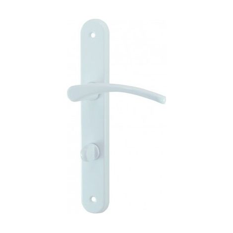 Set maniglia della porta su piastra Cluses DT2000 Alluminio verniciato bianco con chiusura