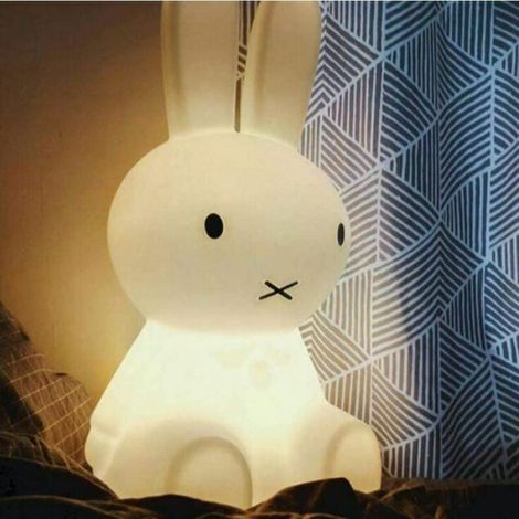Buntes LED-Nachtlicht in Hasenform für Kinder, dekorative Nachttischlampe, ideal als Geschenk, 28 cm hoch. (1/3)