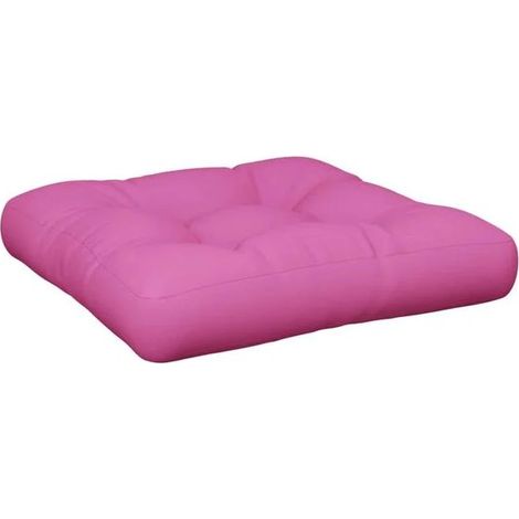 Coussin de plateau rose, mesurant 58x58x10 cm, en tissu Oxford. (1/5)