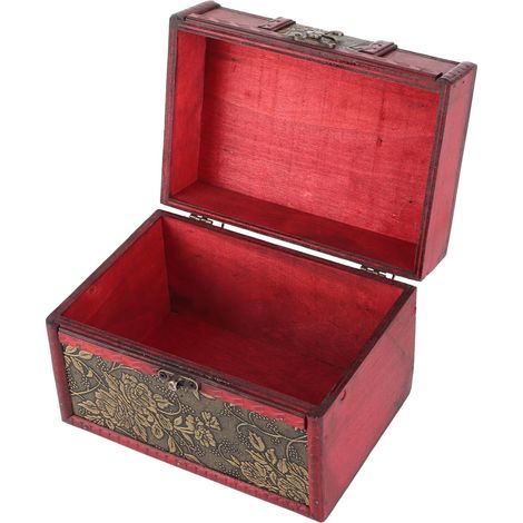 Portable Wooden Storage Box for Jewelry Organizer, Vintage Decorative Treasure Chest – Ideal for Jewelry, Small Collectibles and more (1/5)