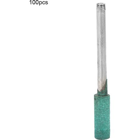 Ortviai Embouts de polissage en caoutchouc vert pour meuleuse, tige 3 mm, cylindriques 5 mm, lot de 100 pièces (1/5)