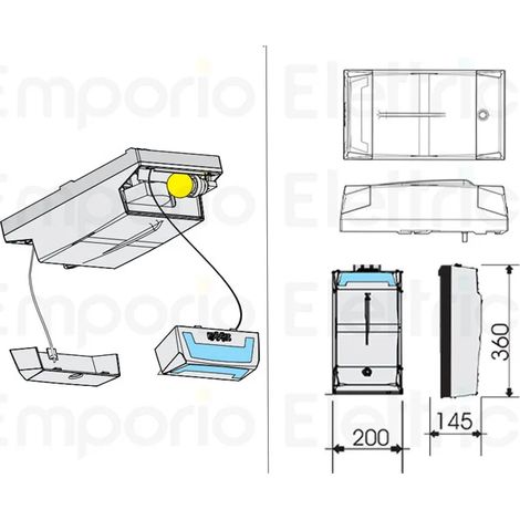 Faac – Kit de motorisation de garage 24V – Moteur électromécanique pour portes jusqu'à 3m – Installation rapide – 105665 - 868MHz
