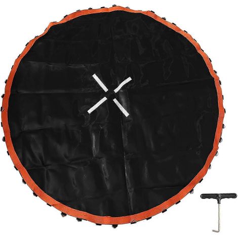 Compatible avec les matelas de trampoline à cadre de 8 pieds, doté de 48 anneaux en V, renforcés, résistants aux UV et munis de crochets à ressort. (1/5)