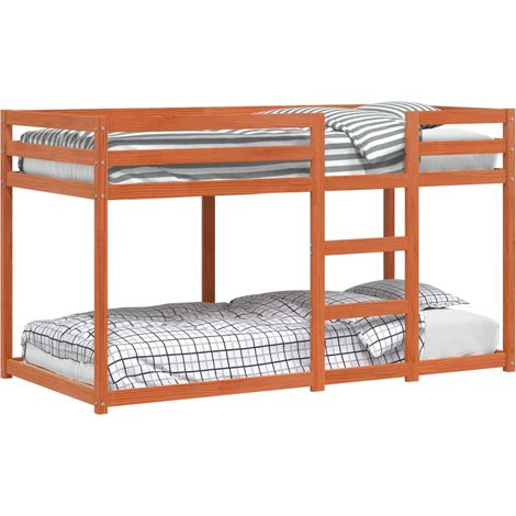 Maison Exclusive - Etagenbett Wachsbraun 90x190 cm Massivholz Kie