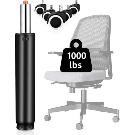 Replacement Gas Lift Office Chair, 270 mm - 390 mm, Can Support 450 kg (1000 LB), 5 Universal Wheels, Chair Stools (1/5)