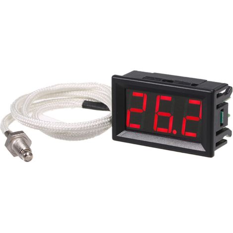 Thermomètre numérique industriel XH-B310, 12 V, testeur de thermocouple de type K M6, plage de température -30 à 800 °C, haute précision, avec affichage LED. (1/5)