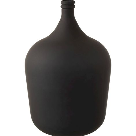 Vase carafe en verre noir mat design moderne pour décoration élégante - Noir mat profond (1/2)
