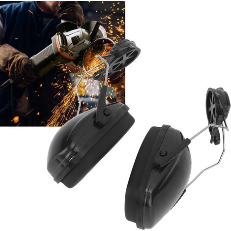 Casque de sécurité suspendu avec protections auditives insonorisées pour les chantiers de construction, l'exploitation forestière, la découpe et le meulage afin de réduire le bruit et de fournir une p (1/5)