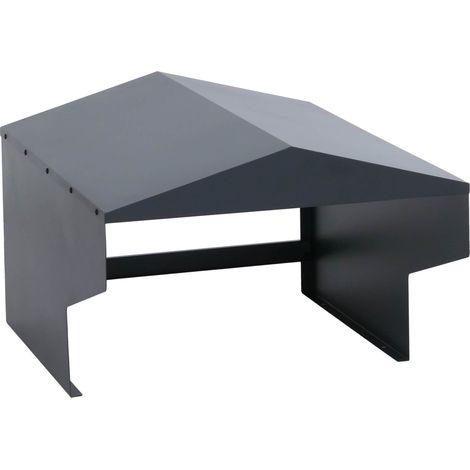 Abri pour tondeuse robot HHG-809, abri pour tondeuse robot, en métal, 42x57x70 cm, anthracite