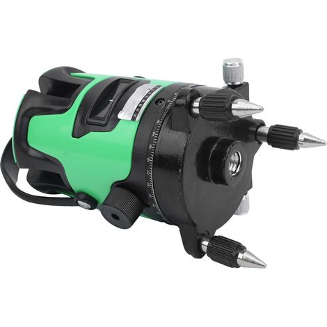 Automatische, um 360° drehbare Nivellierlatte mit 5 Linien und grünem Lichtstrahl, für Bauarbeiten, 100–240 V Stromversorgung, EU-Stecker (1/5)