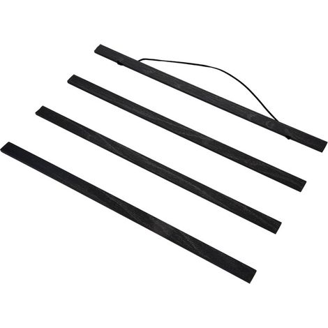 Cadre photo magnétique moderne en bois, support pour affiches et impressions sur rouleau (noir, 50 cm) (1/5)