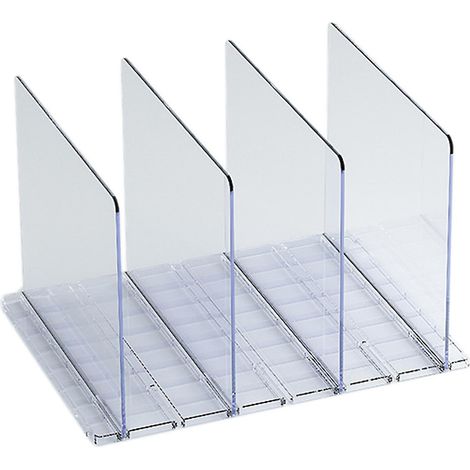 Regaleinsätze, 3/4/5-teilig, ABS-Regalböden zur Organisation von Schränken, Büchern, Handtüchern und Hüten, Handtascheneinsätze – 4-teilig – Transparent