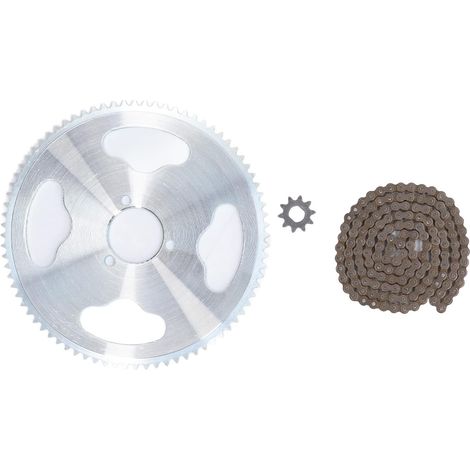 Chain and Sprocket Kit 80T 25H 34mm 3 Holes Sprocket 10T H Hole Chain Sprocket 146 Links Chain Suitable for Engine 1020 (1/5)
