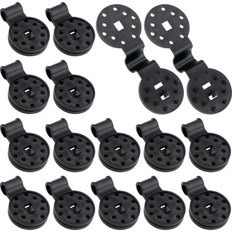 Clips de fixation noirs pour filets d'ombrage (50 pièces) - Fixation pour toiles de clôture, toiles coupe-vent et filets d'ombrage (1/5)