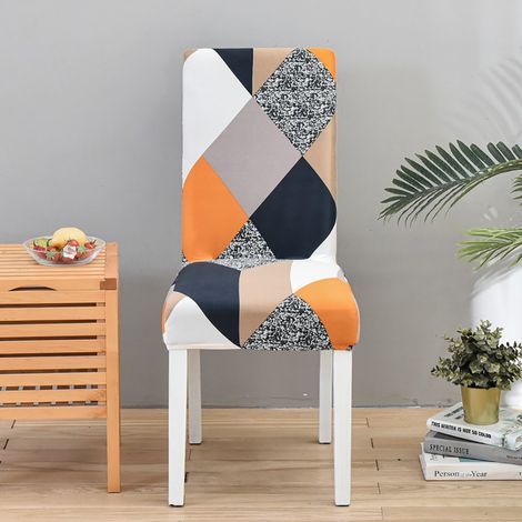 Housse de chaise élastique, protection pour chaise de salle à manger, amovible, lavable, tendance (1/5)
