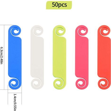 Pack of 50 cable identification labels, multicoloured cable labels for marking wires, marking system, cable management. (1/5)