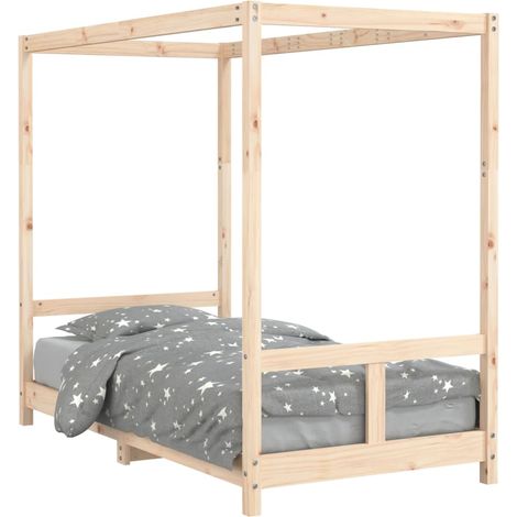 Lit Simple,Lit enfant,Cadre de lit pour enfant 80x160 cm bois de pin massif CFW3894826 (1/5)