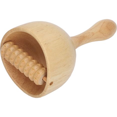 Lot de 2 Rouleaux Massage Corporel Gua Sha en Bois, Cupping Anti-cellulite, Soulage Tensions Musculaires, Outil de Modelage pour Maison (1/5)