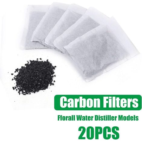 20 Stk Aktivkohlefilter Xtra Slim Size Aktivkohle Kohlefilter für Wasser Destilliergerät Destilliergerät Wasserdestillator Wasserfilter Wasserdestilliergerät Premium Filter