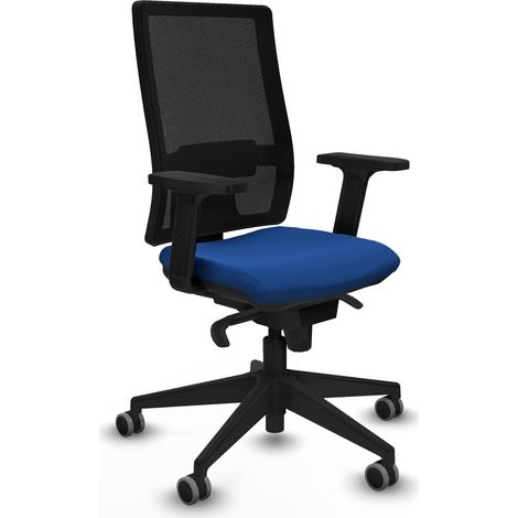 Horna sincro malla negra similpiel azul brazos 2D base piramidal  ruedas 65mm engomadas (1/5)
