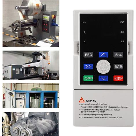 Convertisseur de fréquence pour commande de moteur : entrée monophasée 220 V, sortie triphasée 220 V, 0,4 kW. (1/5)