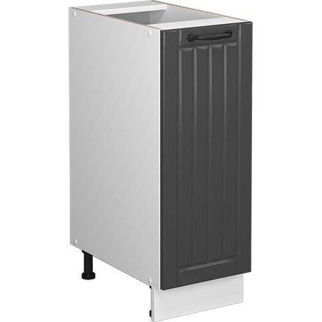 Armadio cucina dispensa alto Fame-Line, Antracite rustico, 30 cm senza piano di lavoro, Vicco