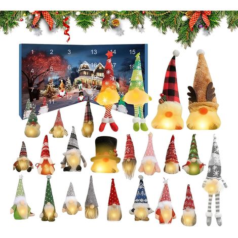 Calendario dell'Avvento di 24 giorni con elfi di Natale - Decorazione festiva (1/5)