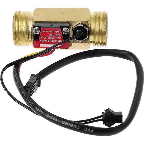 Capteur de débit G3/4" avec détection de température pour turbines et liquides (1/5)