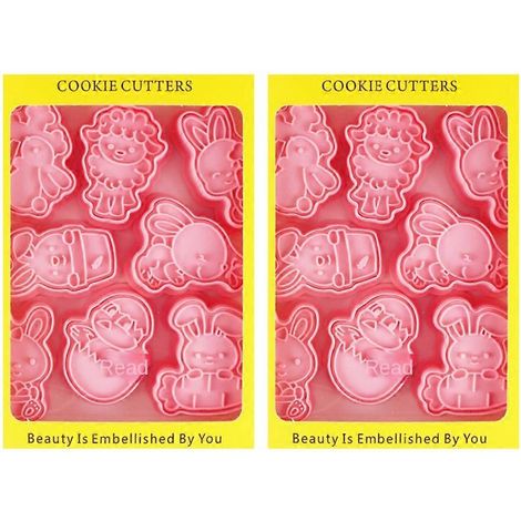 Lot de 2 emporte-pièces mini motif lapin pour biscuits, toasts et gâteaux. (1/4)