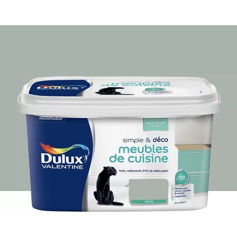 Peinture Meubles de cuisine Dulux Valentine Simple & Déco Vert amande 2 L (1/2)