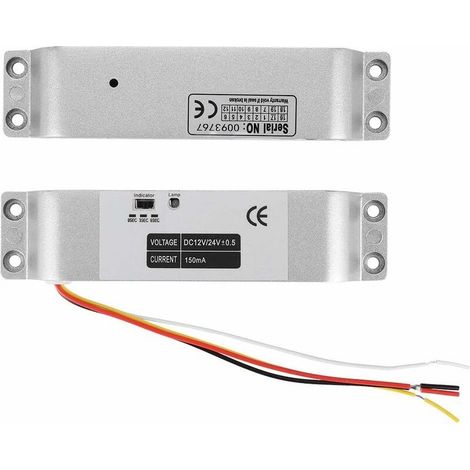 Cerradura electromagnética de 1000 kg, control de acceso por inducción de 12 V CC, cerradura eléctrica para puertas basculantes con retardo de tiempo para sistemas de seguridad. (1/5)