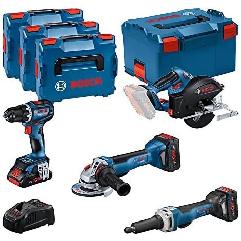 Bosch Professional Kit GSR GWS GKM GGS Negro Azul (1/5)