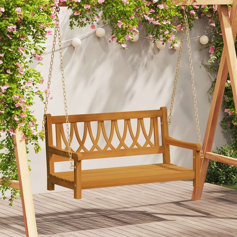 Teenpull – Gartenschaukelbank Natur 110 x 56 x 58 cm Massivholz Akazie (1/5)