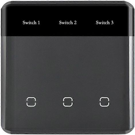 TUYA Smart ZigBee 3.0 Funk-Touchschalter mit LED-Anzeige, EU-Stecker, Schwarz und Grau (1/5)