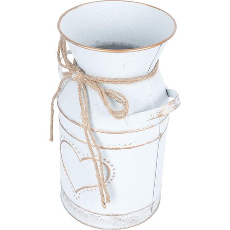 Vase à Fleurs en Tôle Galvanisé Élégant pour Décoration de Table et Photo Prop, pour Table à Manger et Décoration Intérieure Rétro (1/5)