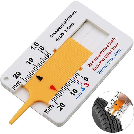 Jauge de Profondeur de Bande de Roulement de Pneu 0-20 mm pour Voiture Moto Van SUV camions (1/5)
