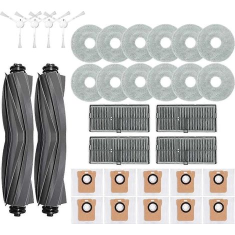 Accessoires pour aspirateur robot M30S D103CN : brosse principale latérale, filtre HEPA, lingette de nettoyage, sacs à poussière, pièces détachées (1/5)