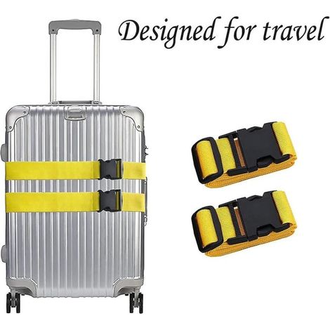 Lot de 2 sangles à bagages, sangles de rangement longues pour valises (1/5)