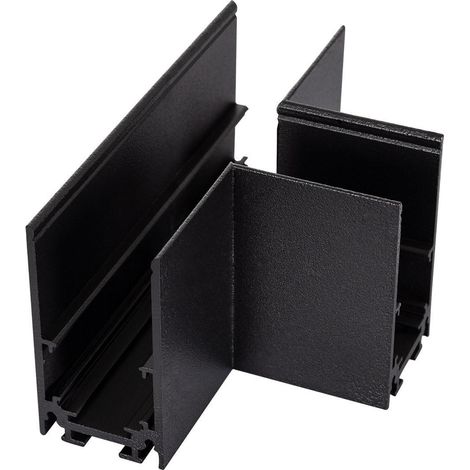 Connettore a T Orizzontale per Binario Magnetico da Superficie 20mm  Nero