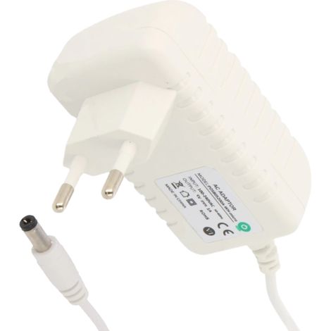 POSB12050A-WH: Schaltnetzteil 12V/0,5A/6W weiß, horizontaler Adapter, Netzanschlussbuchse: CEE7/16, Gleichstromstecker: 2,1/5,5(+)