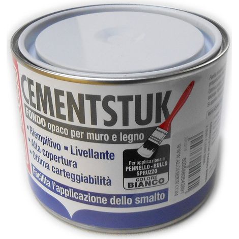 Saratoga cementstuk 500ml fondo primer bianco opaco per muro e legno (1/5)