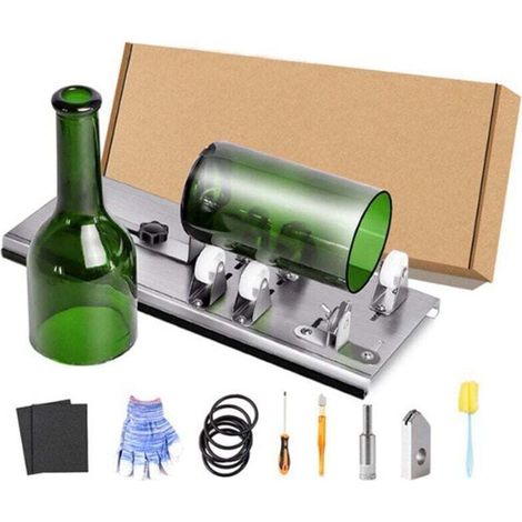 Glasflaschen-Schneidewerkzeug mit 5 abnehmbaren Nylonrädern für DIY-Wein